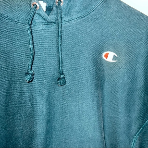 Champion Reverse Weave Women’s Dark Teal Hoodie Size Medium - Picture 7 of 7